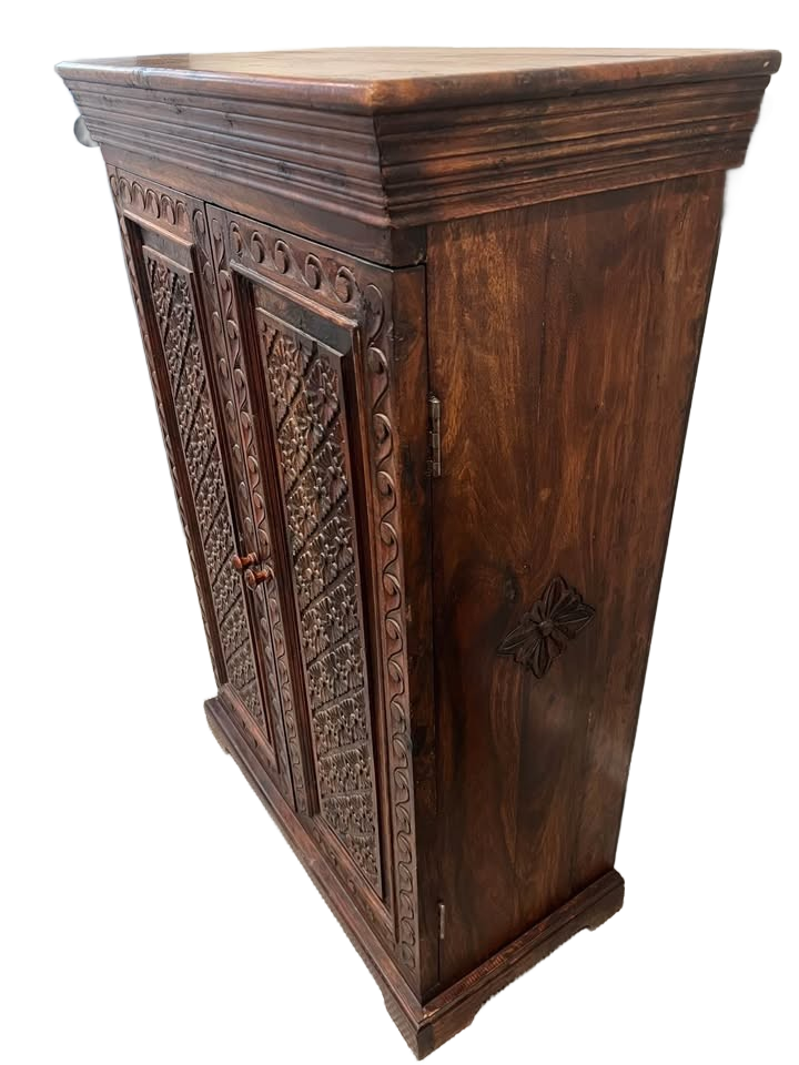 Carved Indonesian style cabinet