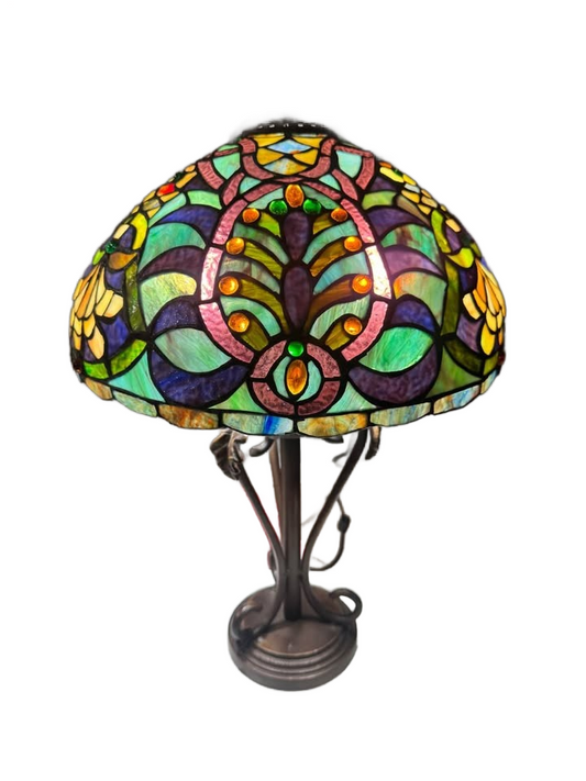 Vintage Stained Glass Lamp