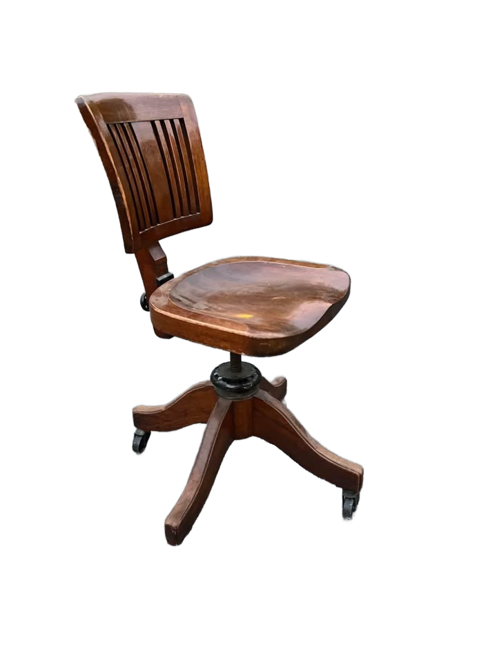 Vintage Wood Desk Chair