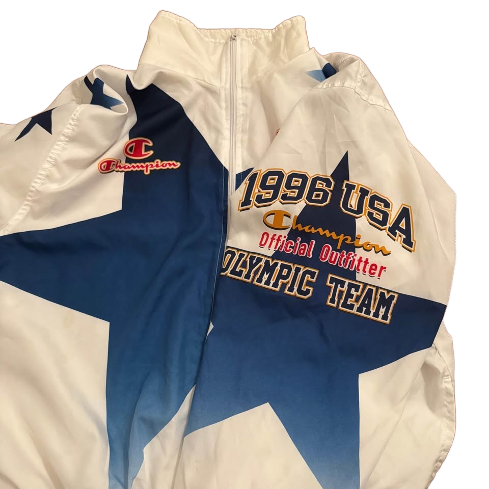 VINTAGE USA Olympic Team Jacket Size XL Champion 1996 Atlanta Official Mens 90s