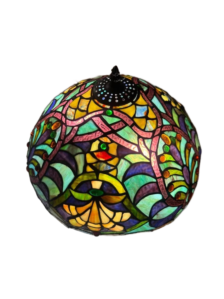 Vintage Stained Glass Lamp