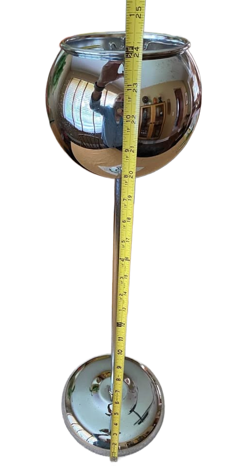 MCM Chrome Standing Floor Ashtray