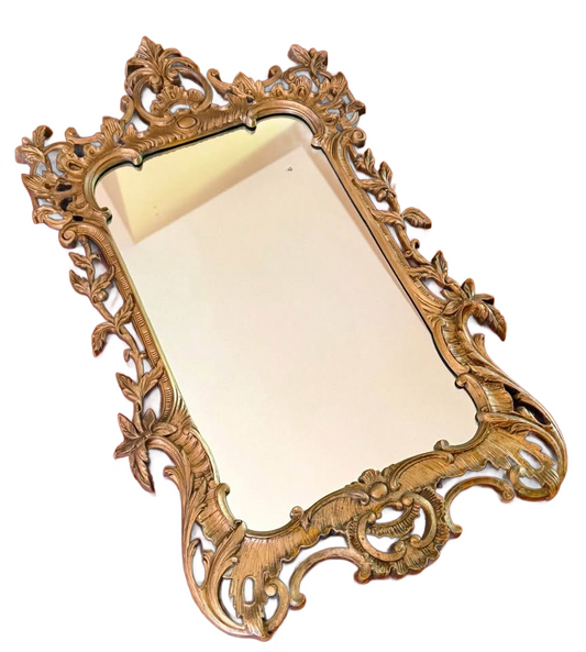 Mid-Century Rococo Gilt-wood Looking Glass Mirror by Turner Company