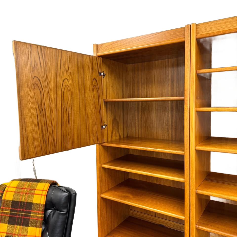 Vintage Teak Three-Piece Wall Unit