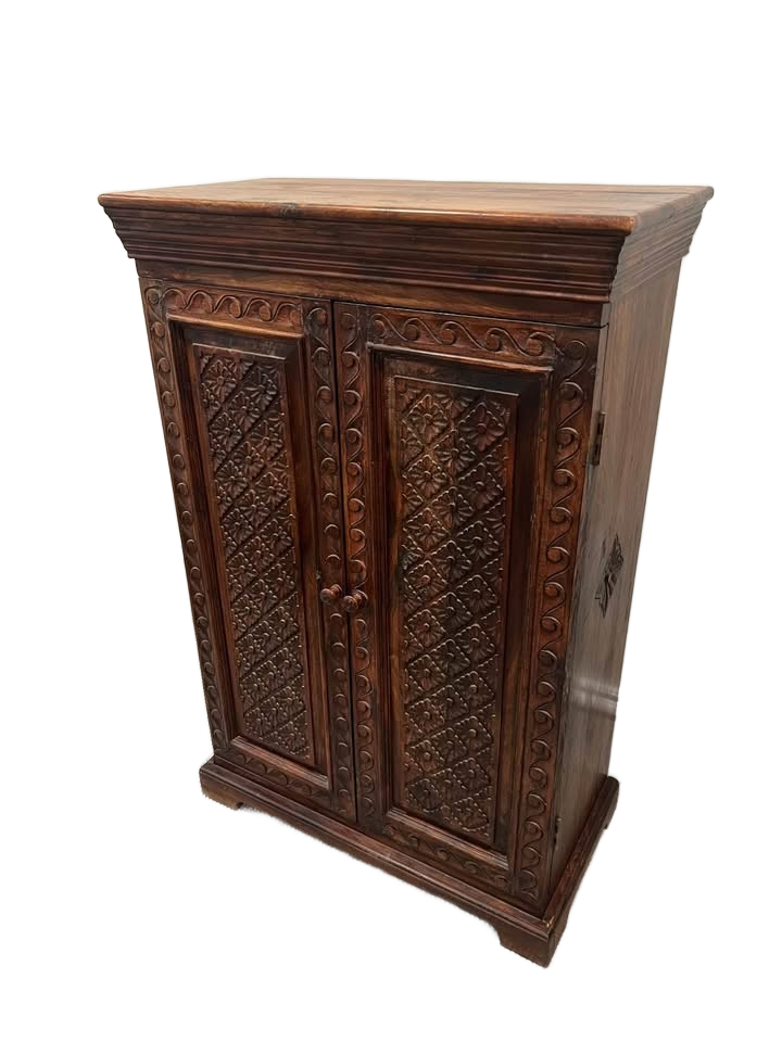 Carved Indonesian style cabinet