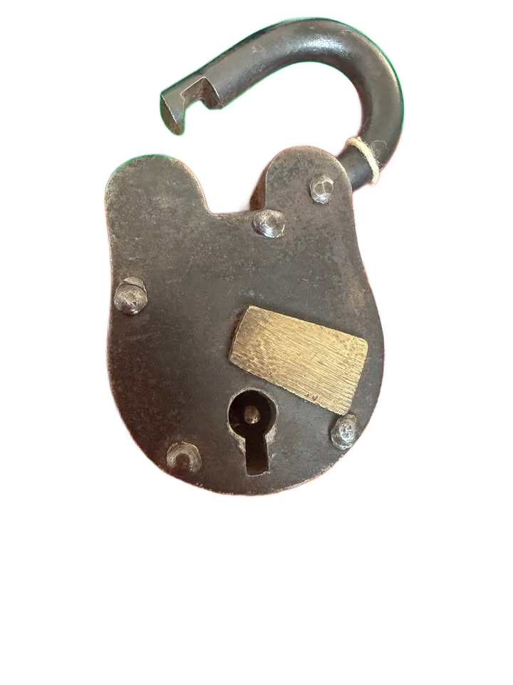 Vintage-Style Heavy Iron Padlocks with Keys (Set of 2)