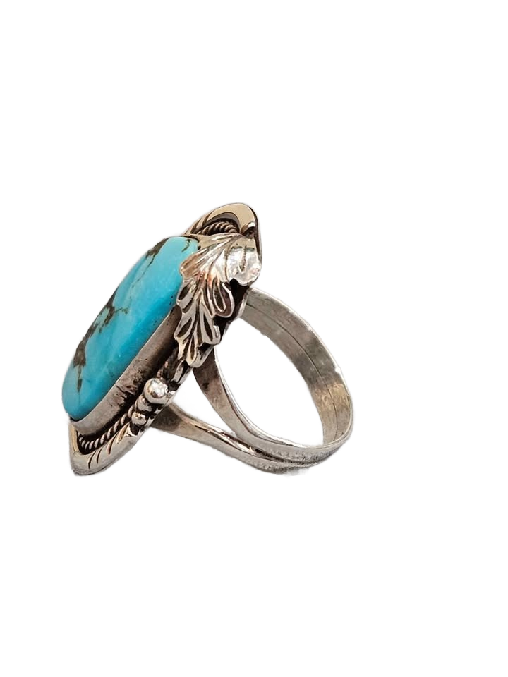 Native American Silver Navajo Turquoise Ring
