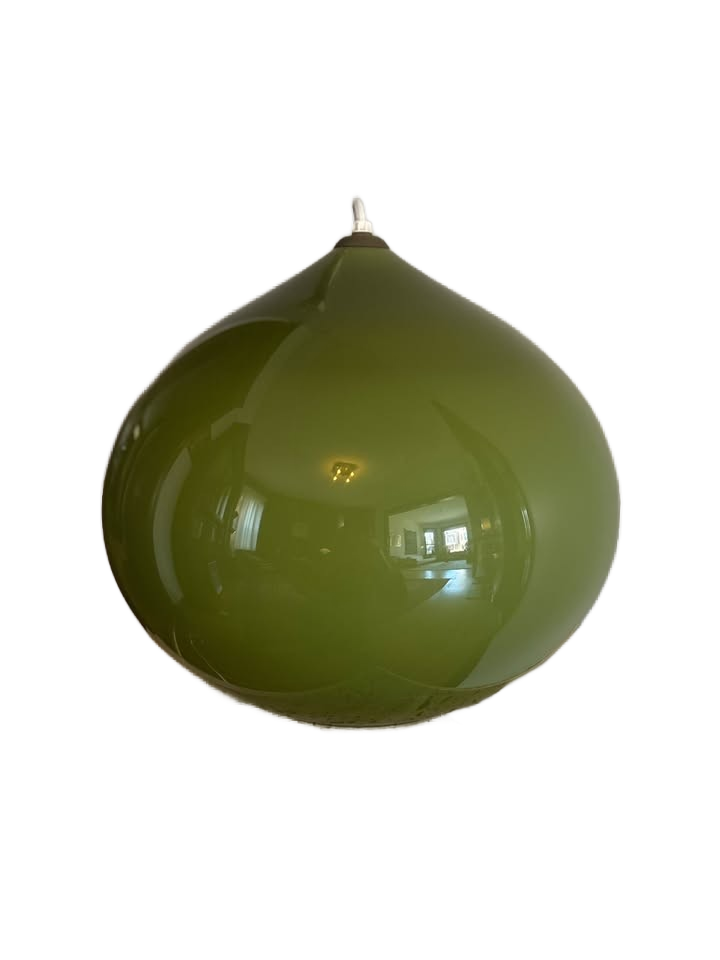 Holmegaard Green Glass Teardrop Pendant Lamp