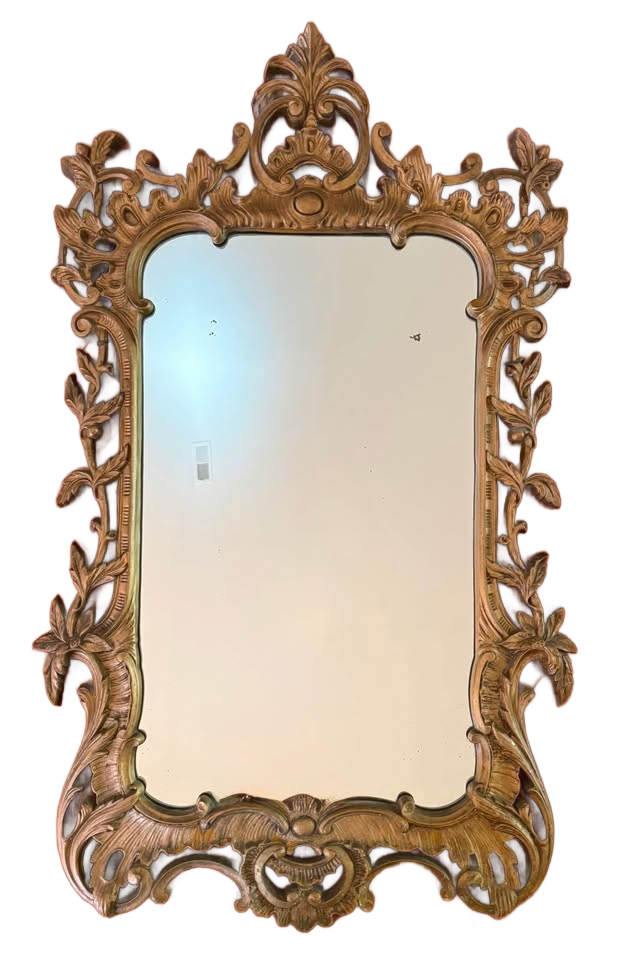Mid-Century Rococo Gilt-wood Looking Glass Mirror by Turner Company