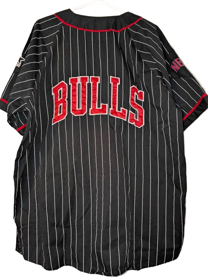 Men's Chicago Bulls vintage 90s baseball style jersey Sz XL