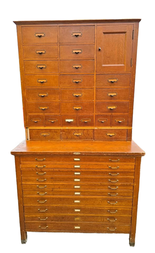 Antique Map Cabinet