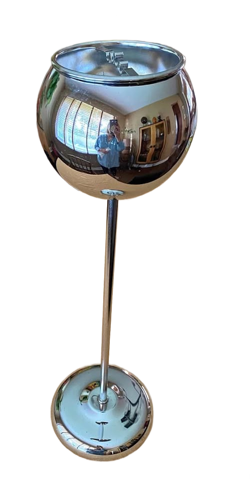 MCM Chrome Standing Floor Ashtray