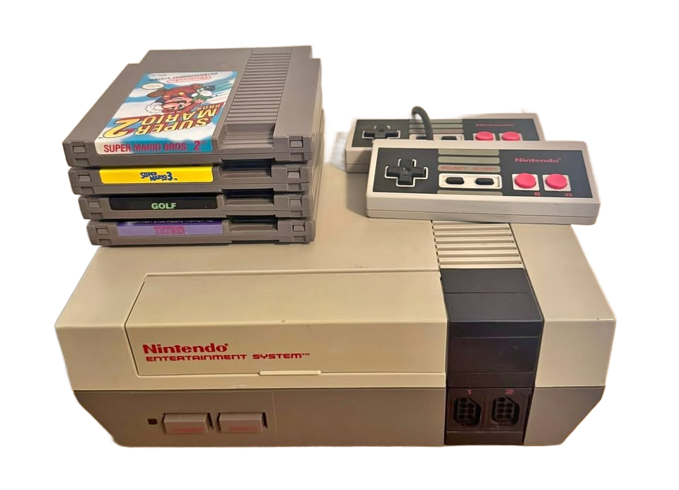 Vintage Nintendo (NES) w/ Super Mario Bros 2 & 3, Tetris