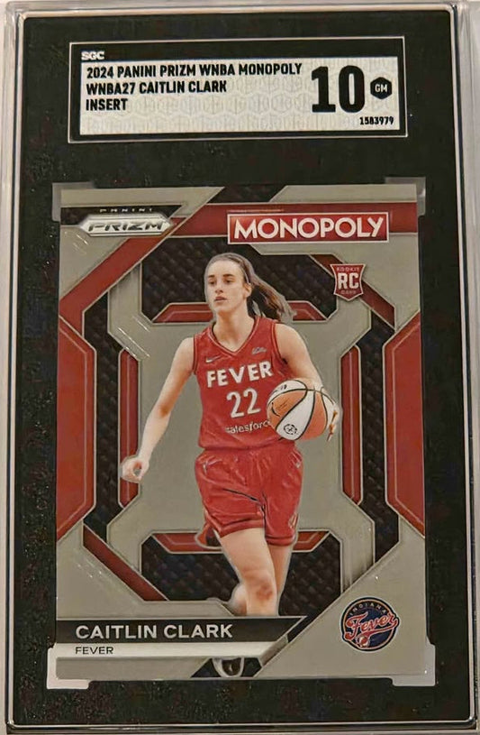 2024 Prizm #WNBA27 Caitlin Clark Monopoly SGC 10 GEM Mint