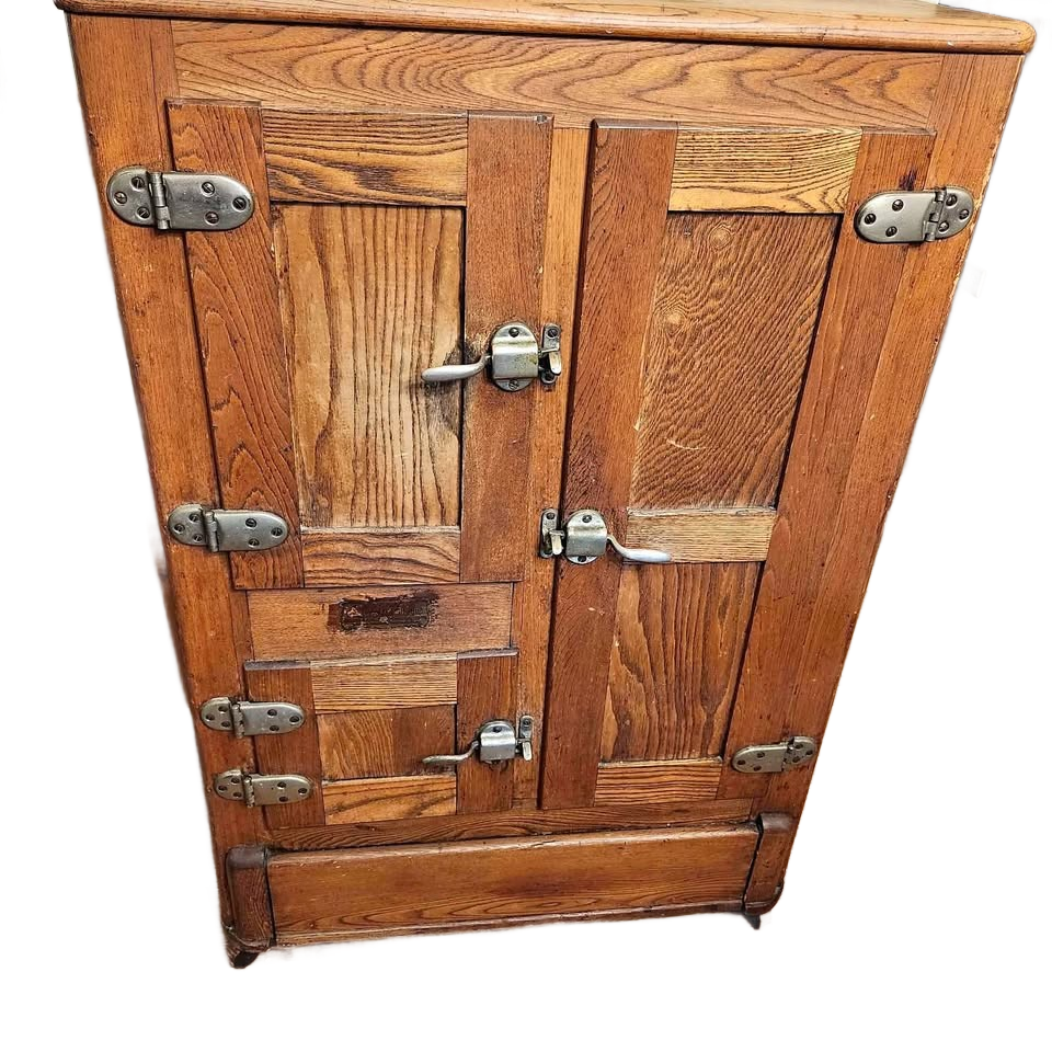 Antique Wooden Icebox