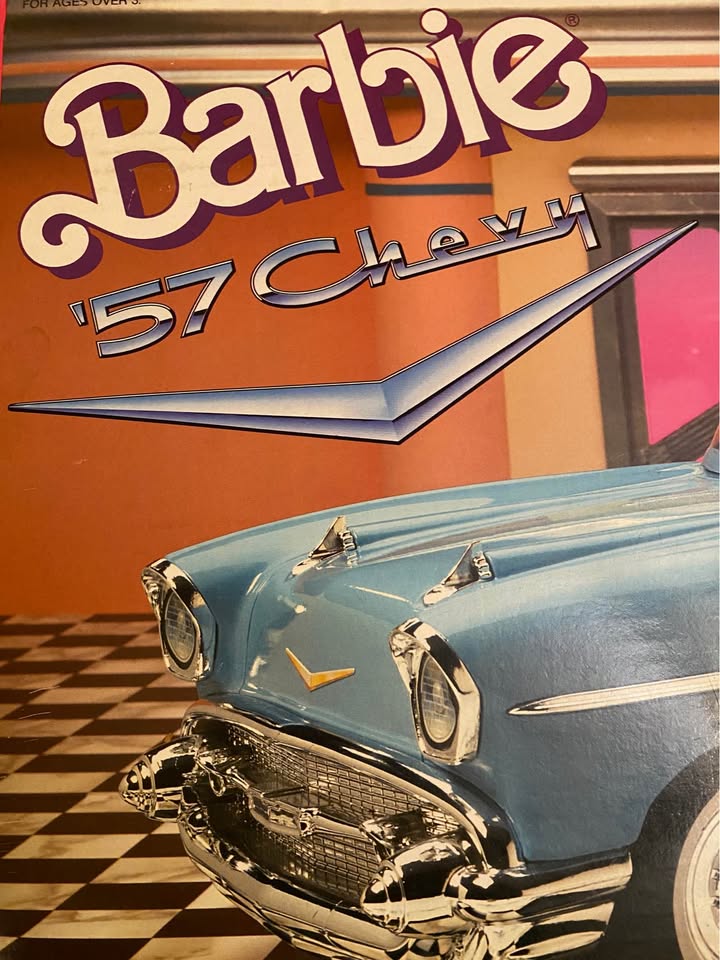 Vintage 1957 Barbie Chevy Convertible 1980’s new in box