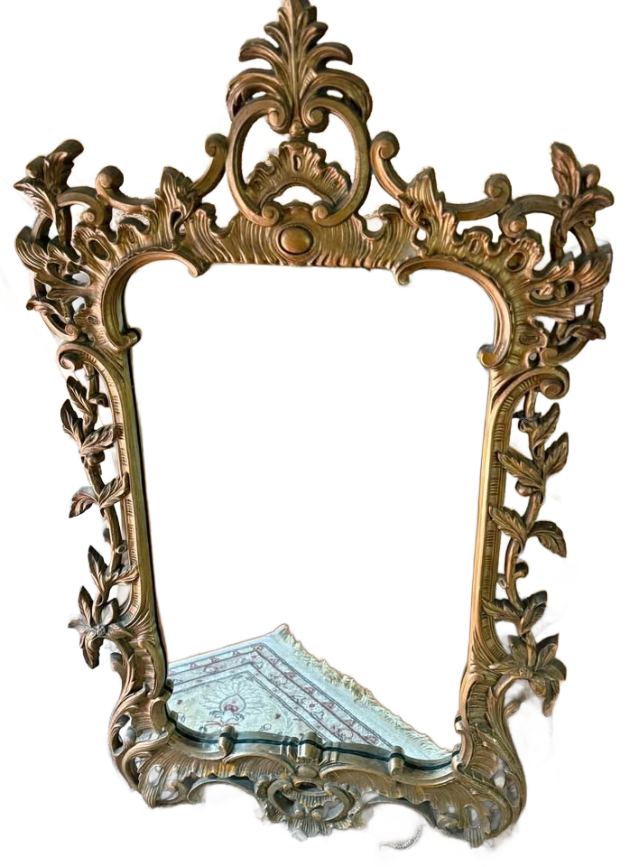 Mid-Century Rococo Gilt-wood Looking Glass Mirror by Turner Company