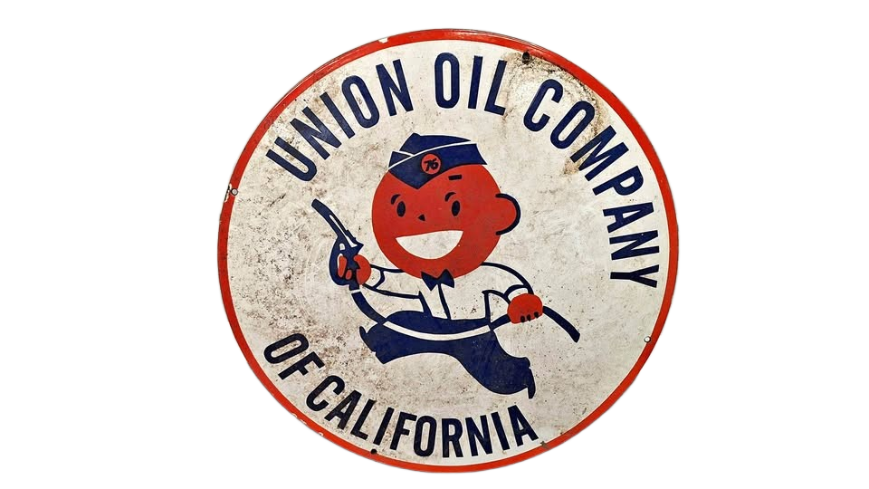 UNION OIL COMPANY OF CALIFORNIA PORCELAIN SIGN 24" INCHES