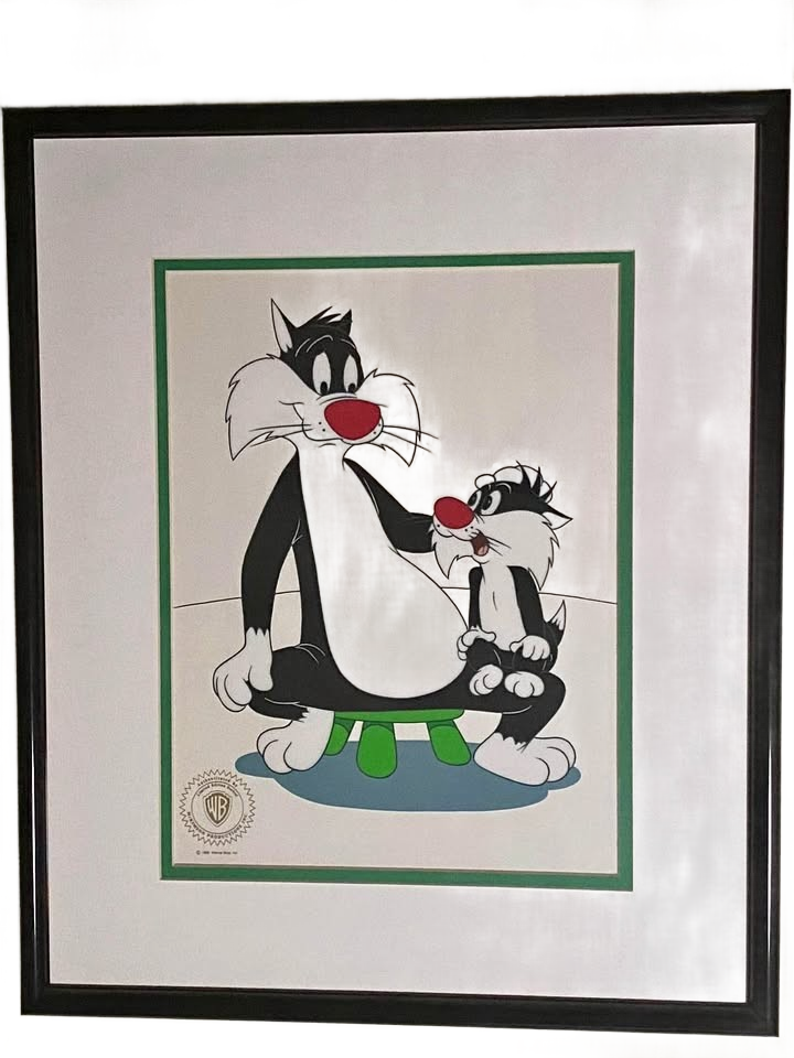 Warner Bros. 1992 Limited Edition Sylvester & Sylvester Jr. “Like Father Like Son” Animation Art Cel
