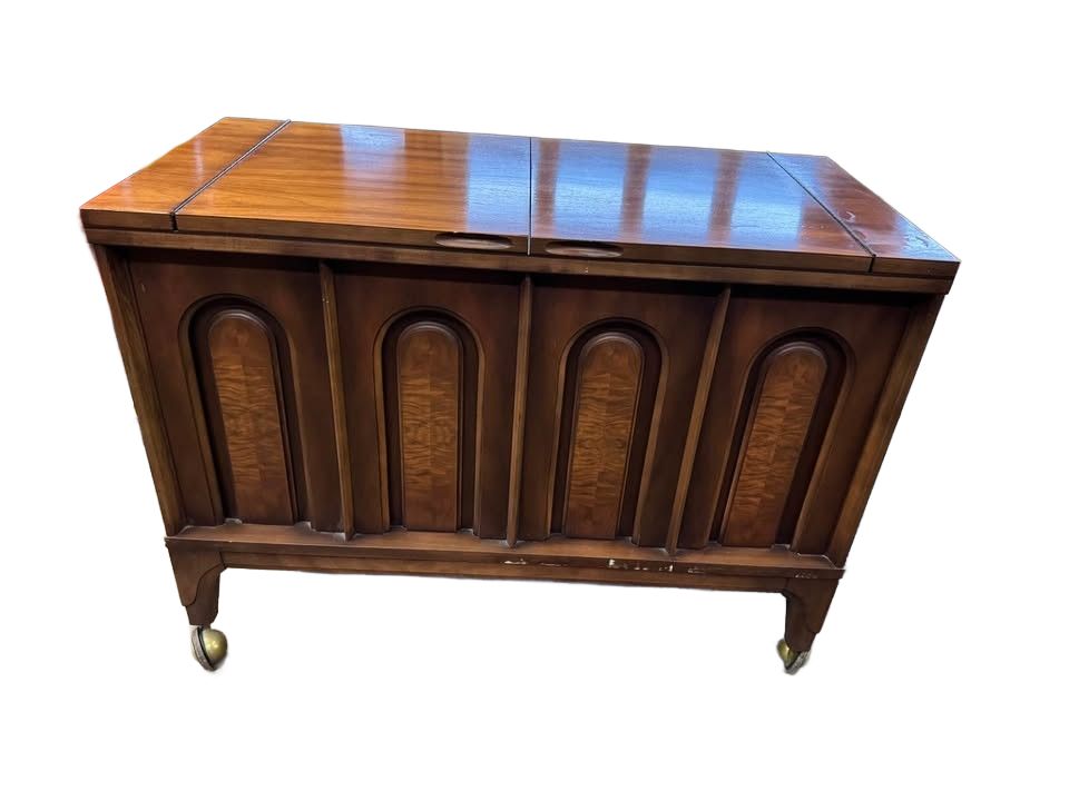 Vintage mid century Kent Coffey Perspecta bar cart