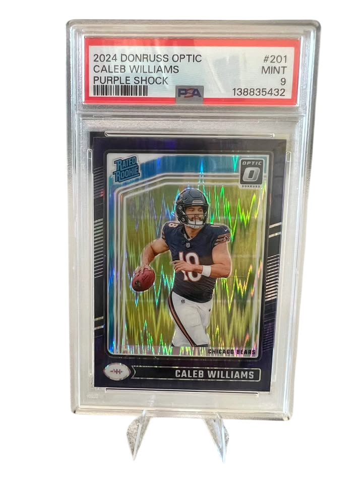 2024 Optic Caleb Williams Purple Shock PSA 9