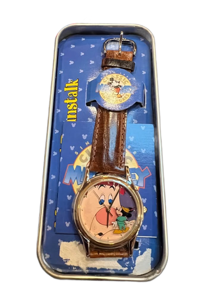 Vintage Mickey and the Beanstalk watch NEW IN BOX