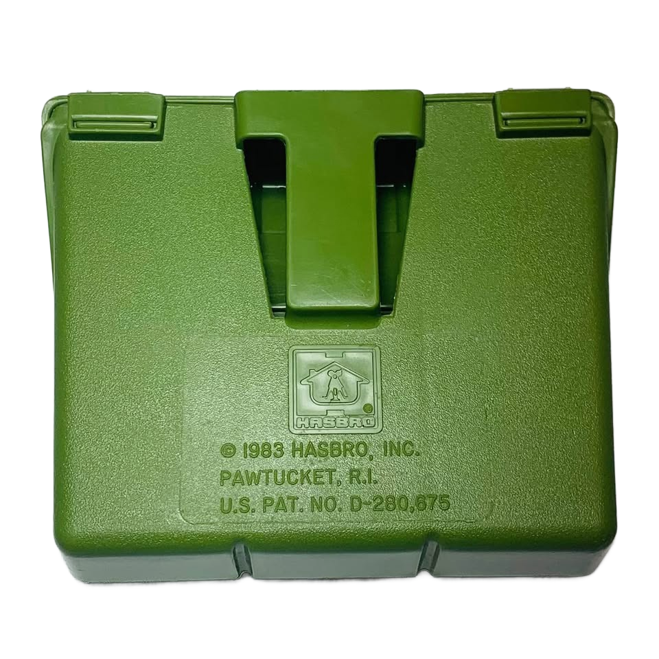 Vintage 1983 Hasbro G.I. Joe Pocket Patrol Pack Figure Holder Belt Clip Case Green