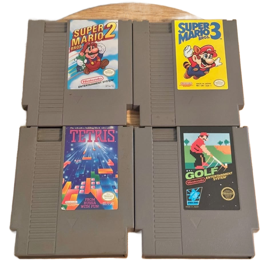Vintage Nintendo (NES) w/ Super Mario Bros 2 & 3, Tetris