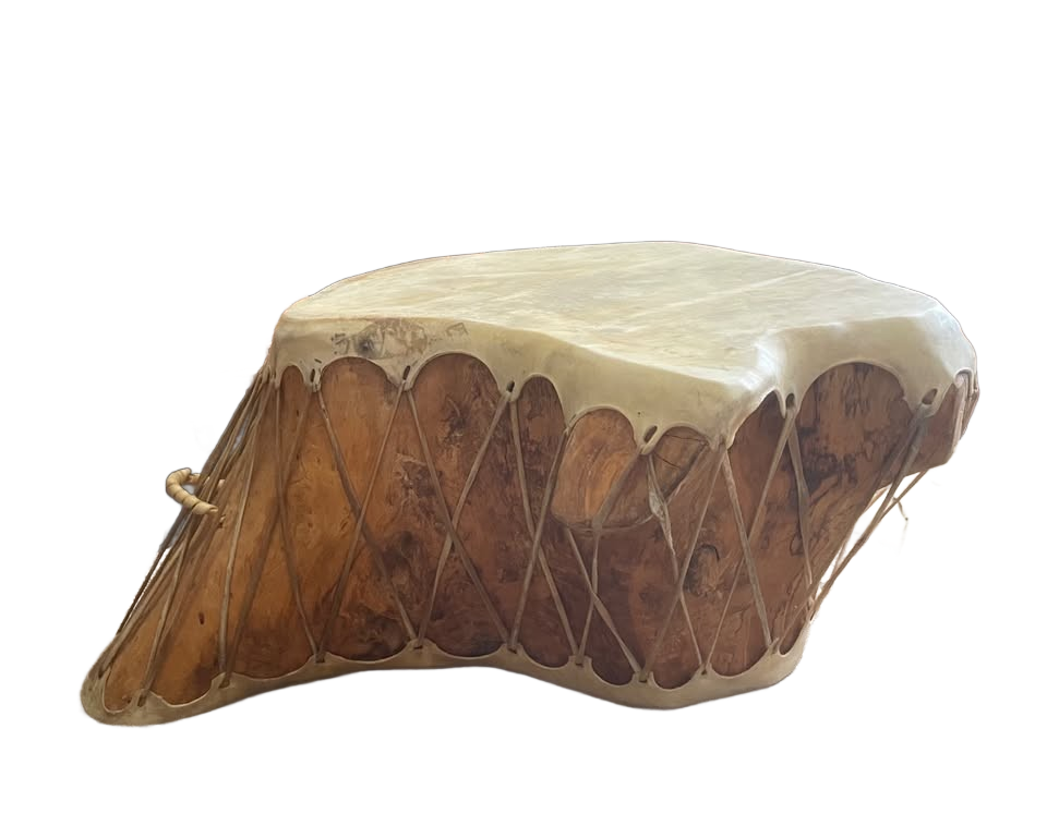 Taos Co. New Mexico, drum coffee table.