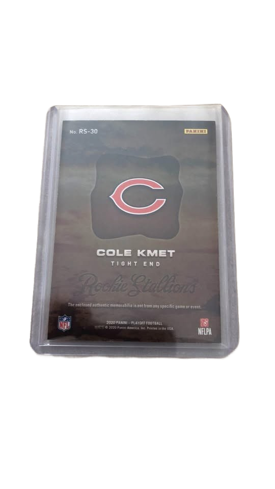 Chicago Bear Cole Kmet Rookie Stallions Roomie Patch Card