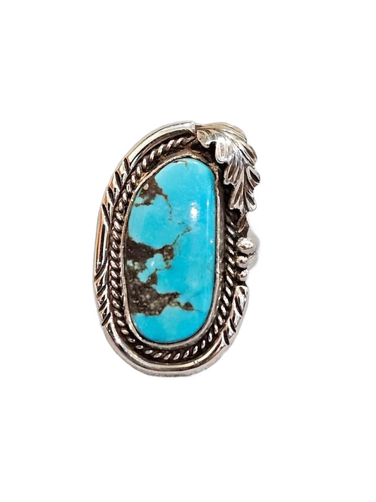 Native American Silver Navajo Turquoise Ring