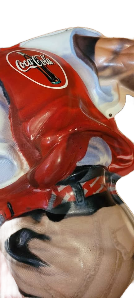 Vintage Coca-Cola 3-D Plastic Mountain Rock Climber Advertising Sign w\ Rope