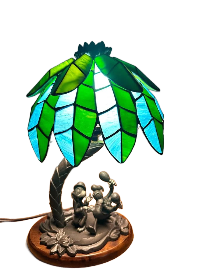 Tiffany style Saludos Amigos stained glass lamp