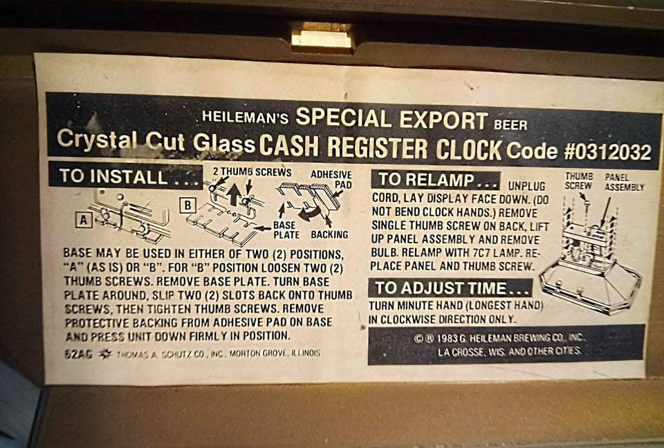 Vintage Beer Advertisement Clock Cash register Clock #0312032