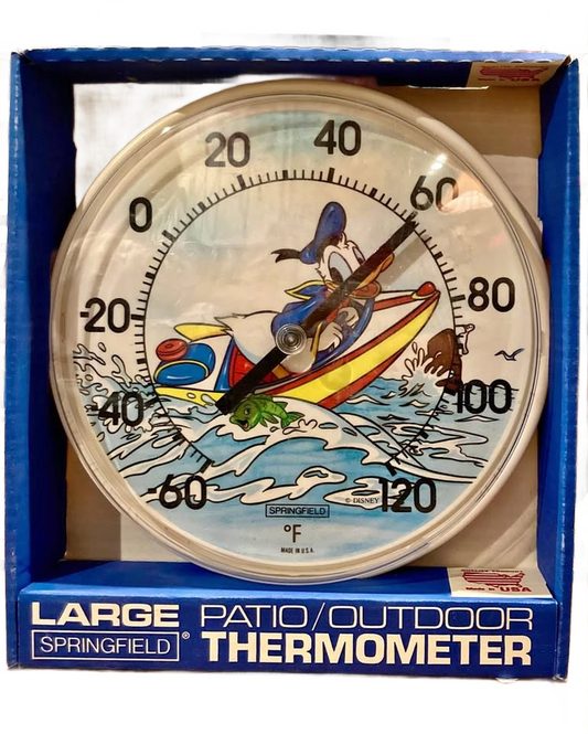 RARE Donald Duck Springfield 10” Outdoor Wall Thermometer
