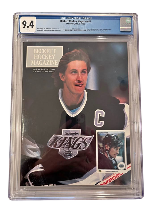 Wayne Gretzky Beckett 9-10/1990 hockey magazine issue #1 CGC 9.4