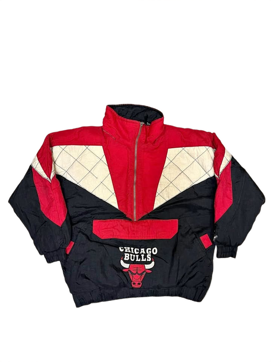 Youth Team Athletics Chicago Bulls Embroidered Logo Half Zip Jacket Size Small 8 small rip