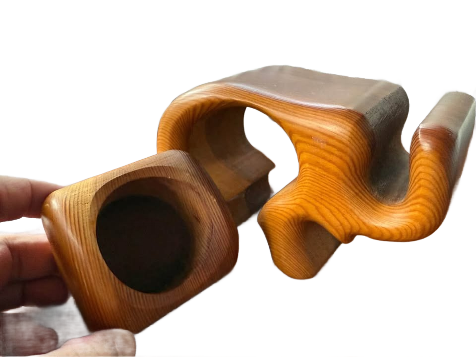 Vintage Redwood Elephant Secret Box