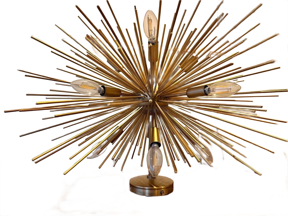 Mid Century Brass Sputnik/ Starburst light fixture