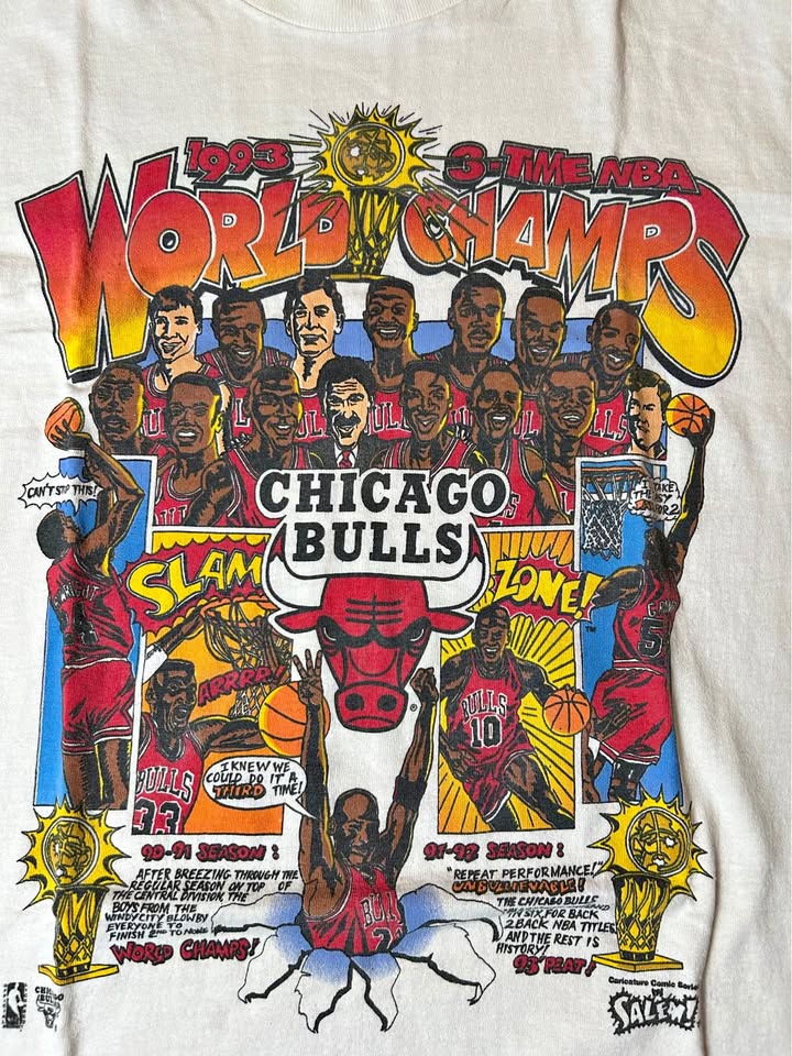 Vintage Chicago Bulls 1993 Championship T-Shirt size medium M