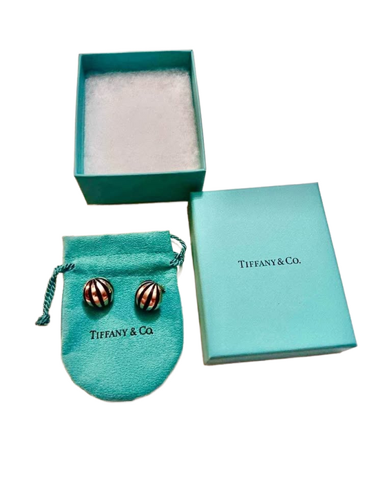 Vintage Jewelry. Classic Tiffany Sterling Clip Back Earrings.