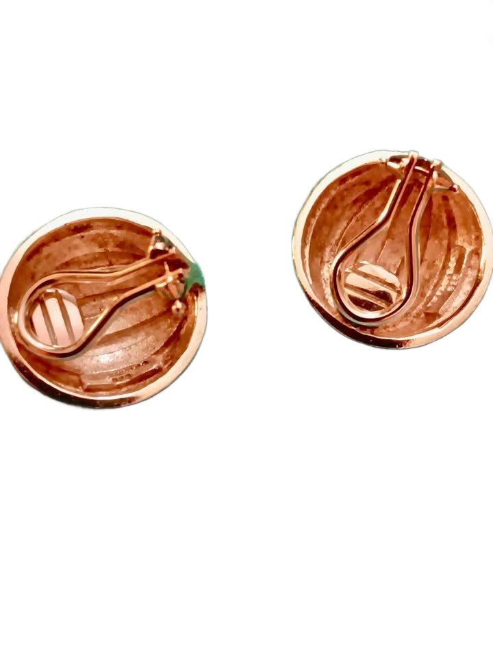 Vintage Jewelry. Classic Tiffany Sterling Clip Back Earrings.