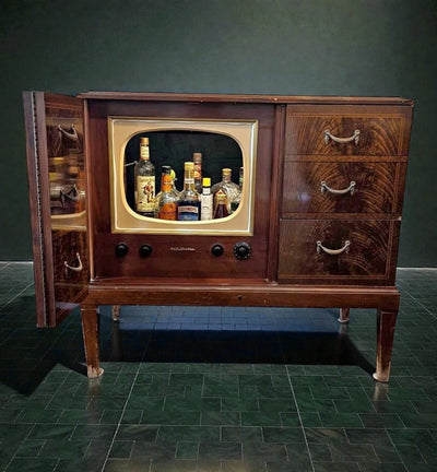 Vintage tv bar cabinet