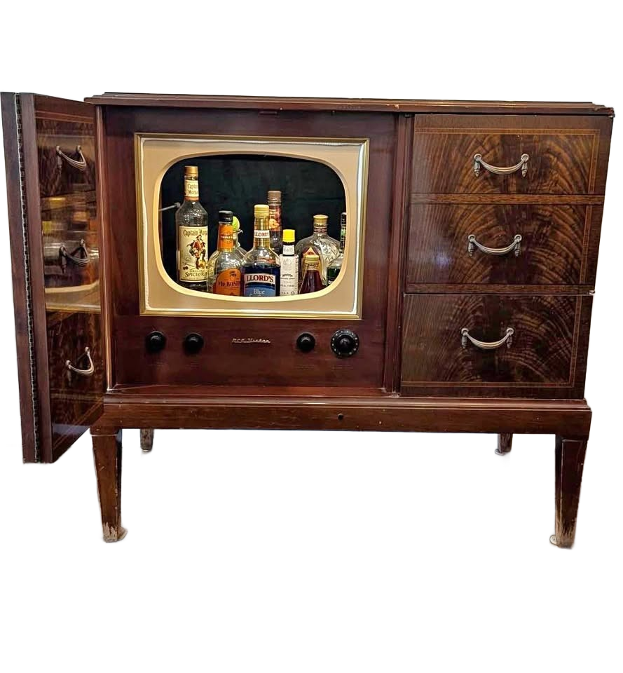 Vintage tv bar cabinet