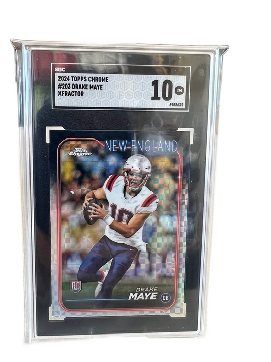 2024 Topps Chrome Drake Maye Xfractor SGC 10