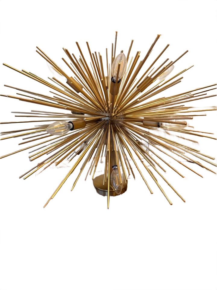 Mid Century Brass Sputnik/ Starburst light fixture