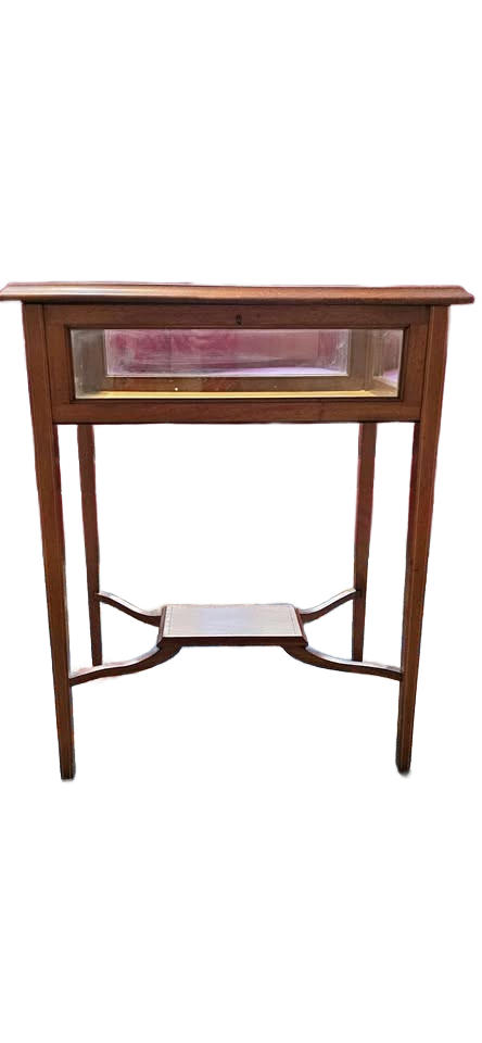 Antique Edwardian Inlaid Mahogany Bijouterie Display Table 1900-1910 England
