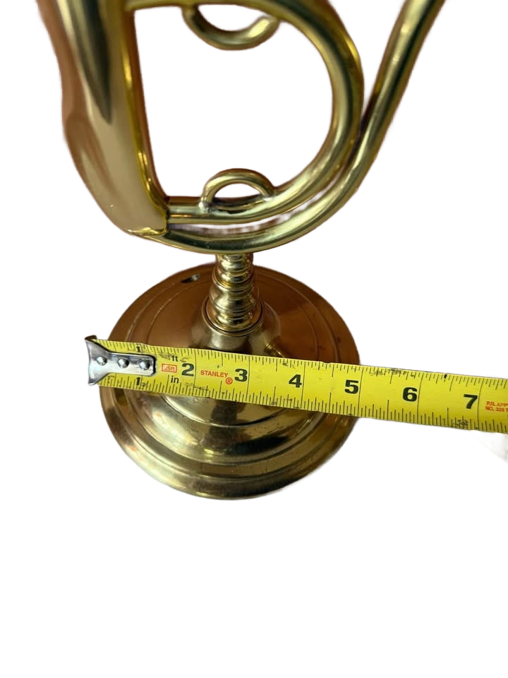 Vintage Solid Brass Trumpet Candlestick Holders