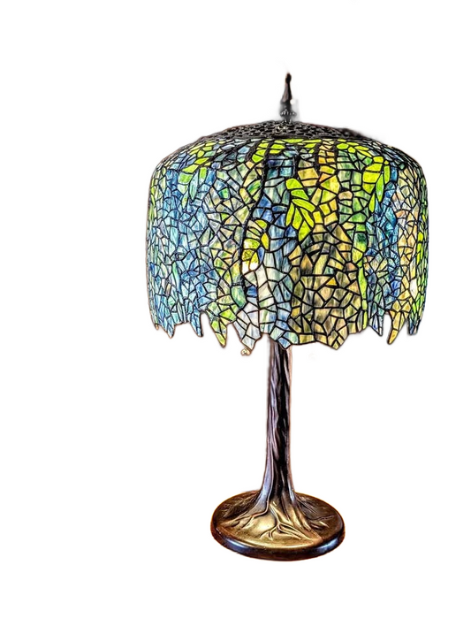 Stained Glass Lamp - wisteria