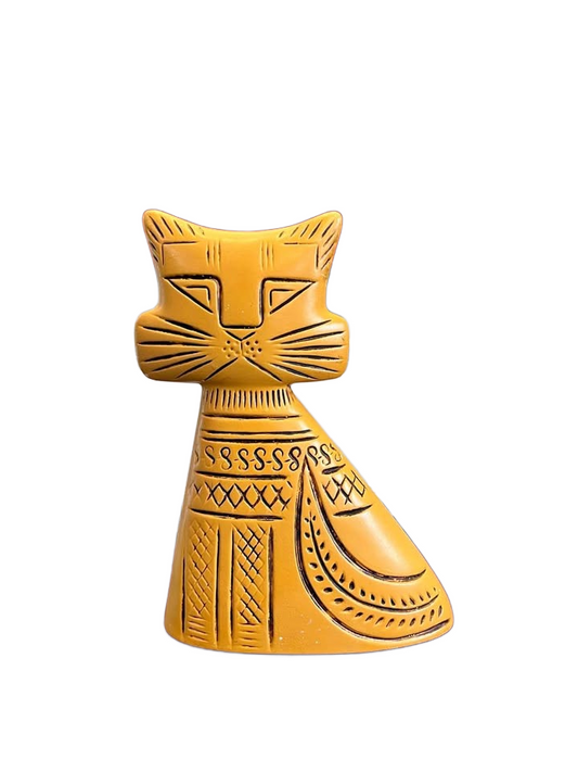 Vintage Mid-Century Modern “ The Turnabout Cat “ ceramic figurine by Hedi Schoop